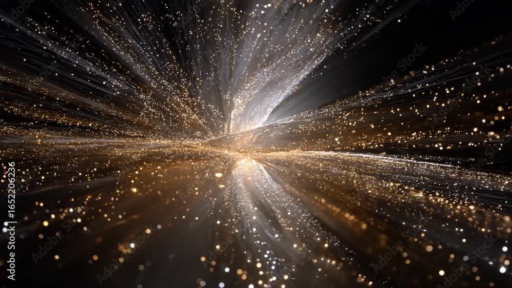 Poster celestial abstraction: an artistic depiction of cosmic elements, visualized as a captivating converg