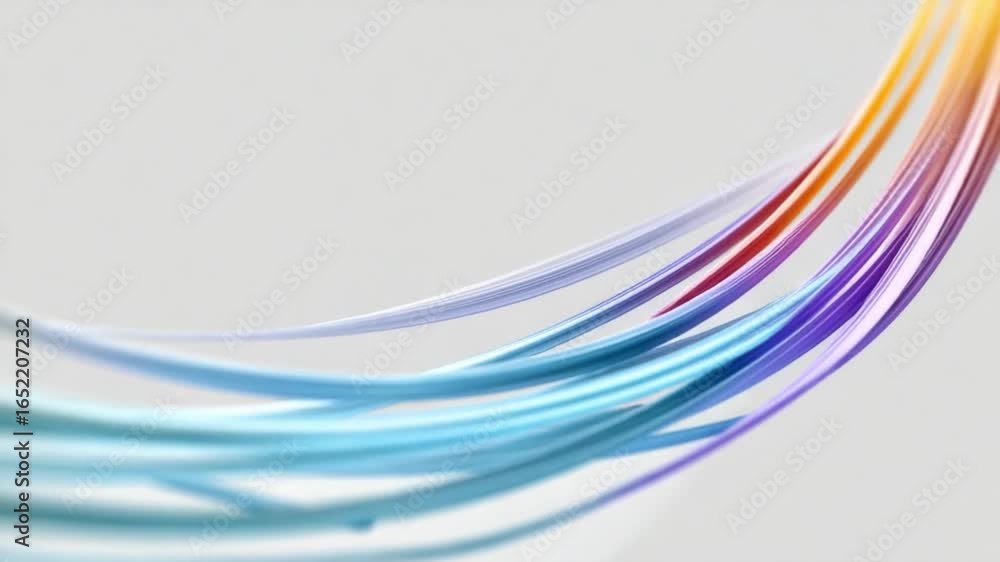 Poster chromatic cascade: a vivid and vibrant display of colorful flowing lines that dance gracefully acros