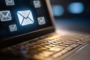 laptop with email symbol
