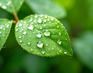 Close-up of a dewy leaf
