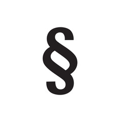 Black Paragraph Symbol on White Background Representing Law and Legal Framework for Business and Society