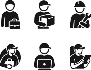 set of gig worker icon