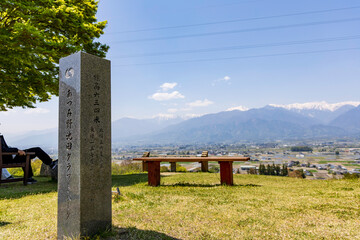 北アルプスを望むあづみ野池田クラフトパークの絶景風景
