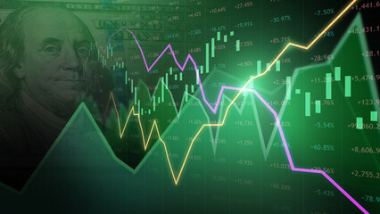 green chart stock market finance