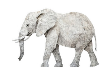 Obraz premium An artistic watercolor painting of a grey elephant isolated on a transparent background