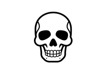 Abstract Skull Pixelated Human Skull Design isolated on transparent background