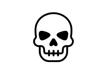 Pixelated Skull A Minimalist Design Element isolated on transparent background