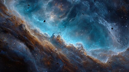Realistic Galaxy and Nebula Space Background