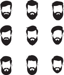 Bearded Hairstyles Collection Without Facial Features