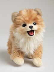 Obraz premium pomeranians enjoy short bursts of activity such as playful chases and interactive toys keeping their small energetic bodies engaged