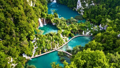 Lush Valley With Turquoise Rivers