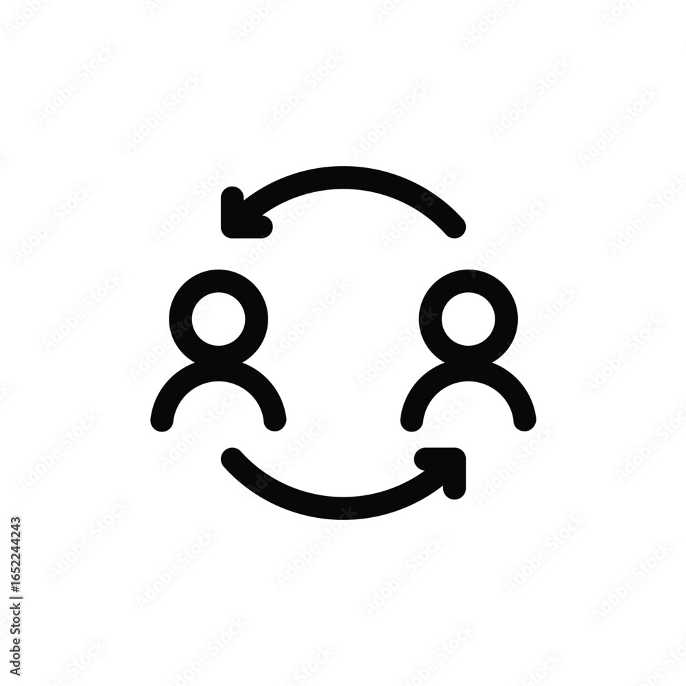 Poster cooperation outline icon vector design good for web or mobile app