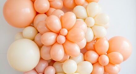 Pastel Balloon Arrangement for a Celebration.