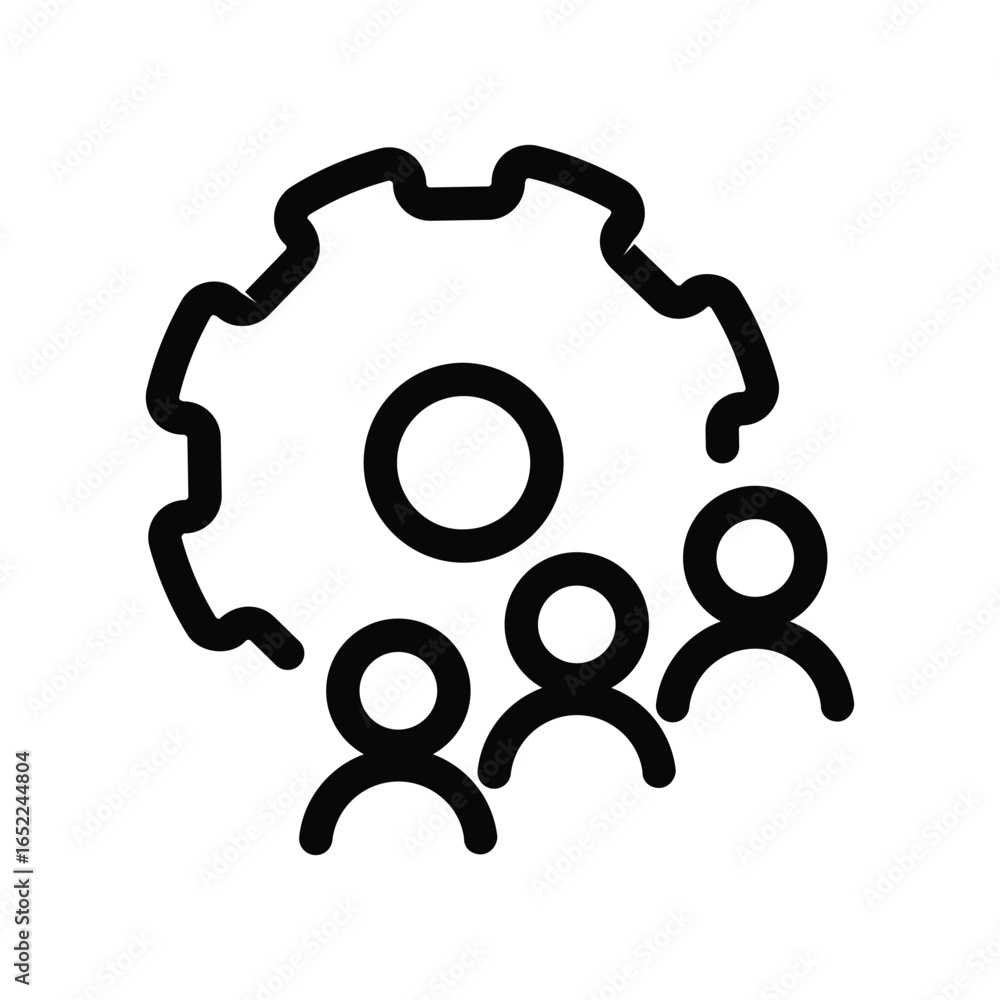 Aufkleber team outline icon vector design good for web or mobile app