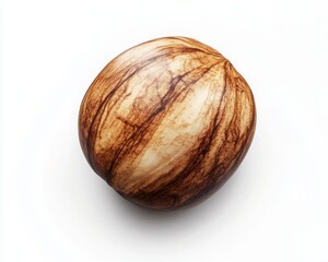 Brown Wooden Sphere On White Backgrounds
