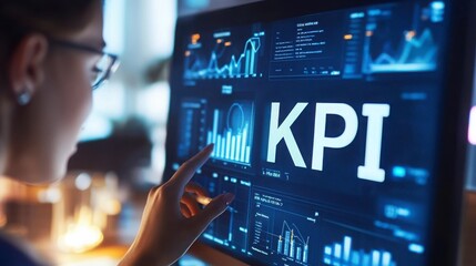 Business Person Evaluating Performance Metrics