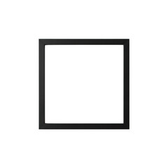 Simple square frame isolated on transparent background
