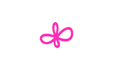 pink flower logo doodle.