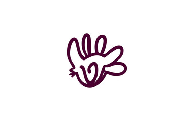 Obraz premium vector hand print doodle