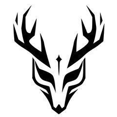 Modern deer logo silhouette
