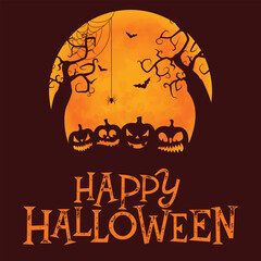 halloween background with pumpkin