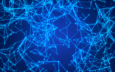 abstract digital background featuring glowing black plexus of interconnected points and lines. Represents big data, neural networks, and futuristic technology. Ideal for AI, blockchain