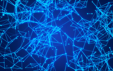abstract digital background featuring glowing black plexus of interconnected points and lines. Represents big data, neural networks, and futuristic technology. Ideal for AI, blockchain