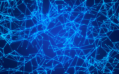 abstract digital background featuring glowing black plexus of interconnected points and lines. Represents big data, neural networks, and futuristic technology. Ideal for AI, blockchain