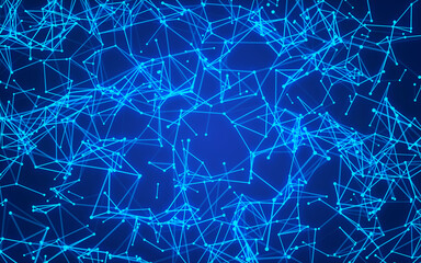  abstract digital background featuring glowing black plexus of interconnected points and lines. Represents big data, neural networks, and futuristic technology. Ideal for AI, blockchain