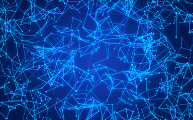 abstract digital background featuring glowing black plexus of interconnected points and lines. Represents big data, neural networks, and futuristic technology. Ideal for AI, blockchain