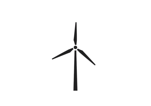Night Wind Turbine: Clean Energy, Rotating Blades, Dark Background isolated on transparent background - Powered by Adobe