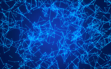 abstract digital background featuring glowing black plexus of interconnected points and lines. Represents big data, neural networks, and futuristic technology. Ideal for AI, blockchain