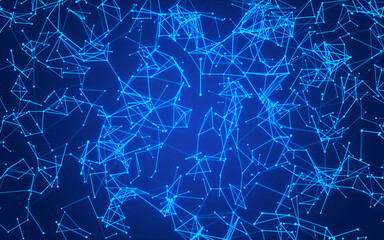 abstract digital background featuring glowing black plexus of interconnected points and lines. Represents big data, neural networks, and futuristic technology. Ideal for AI, blockchain