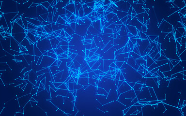 abstract digital background featuring glowing black plexus of interconnected points and lines. Represents big data, neural networks, and futuristic technology. Ideal for AI, blockchain