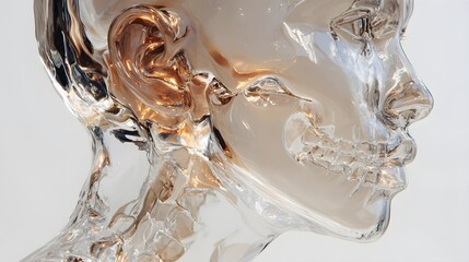 Clear, detailed profile view of a sculpted human head.