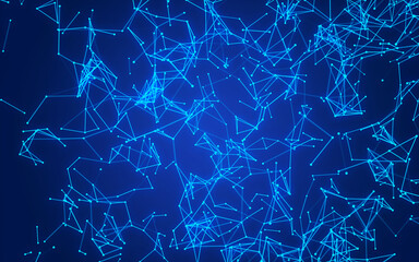abstract digital background featuring glowing black plexus of interconnected points and lines. Represents big data, neural networks, and futuristic technology. Ideal for AI, blockchain