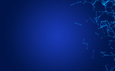 abstract digital background featuring glowing black plexus of interconnected points and lines....