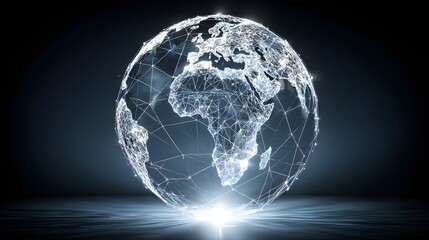 Global network graphic of the world.