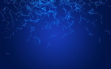 abstract digital background featuring glowing black plexus of interconnected points and lines. Represents big data, neural networks, and futuristic technology. Ideal for AI, blockchain