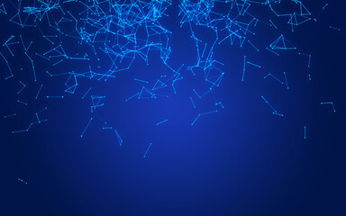 abstract digital background featuring glowing black plexus of interconnected points and lines....