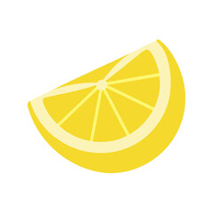 lemon slice isolated on white background
