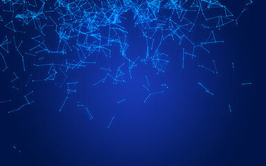 abstract digital background featuring glowing black plexus of interconnected points and lines. Represents big data, neural networks, and futuristic technology. Ideal for AI, blockchain