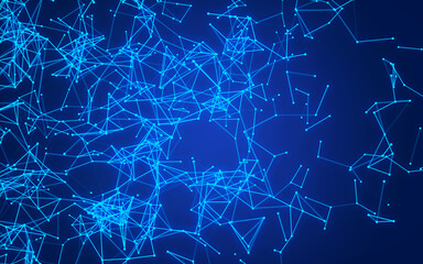 abstract digital background featuring glowing black plexus of interconnected points and lines. Represents big data, neural networks, and futuristic technology. Ideal for AI, blockchain