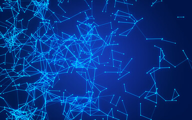  abstract digital background featuring glowing black plexus of interconnected points and lines. Represents big data, neural networks, and futuristic technology. Ideal for AI, blockchain