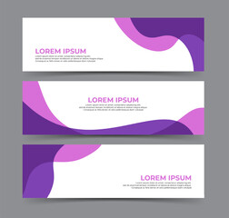 Fototapeta premium Purple abstract banner template collection
