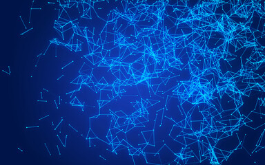  abstract digital background featuring glowing black plexus of interconnected points and lines. Represents big data, neural networks, and futuristic technology. Ideal for AI, blockchain