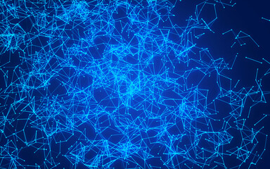 abstract digital background featuring glowing black plexus of interconnected points and lines. Represents big data, neural networks, and futuristic technology. Ideal for AI, blockchain