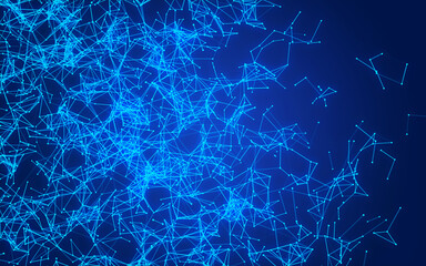  abstract digital background featuring glowing black plexus of interconnected points and lines. Represents big data, neural networks, and futuristic technology. Ideal for AI, blockchain