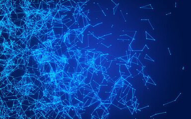  abstract digital background featuring glowing black plexus of interconnected points and lines. Represents big data, neural networks, and futuristic technology. Ideal for AI, blockchain