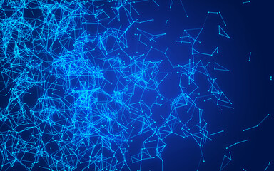  abstract digital background featuring glowing black plexus of interconnected points and lines. Represents big data, neural networks, and futuristic technology. Ideal for AI, blockchain